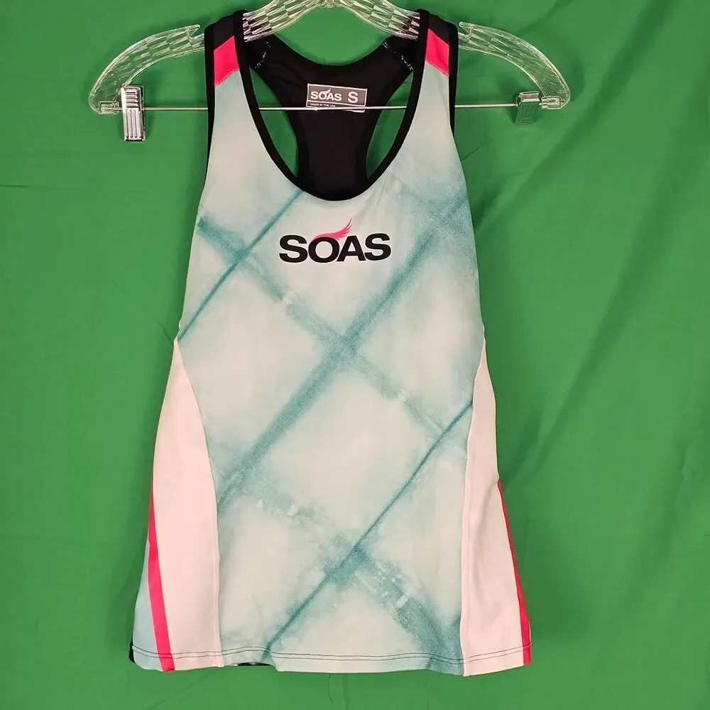 SOAS Womens Triathlon Cycling Tank Top Jersey Small‎ Green